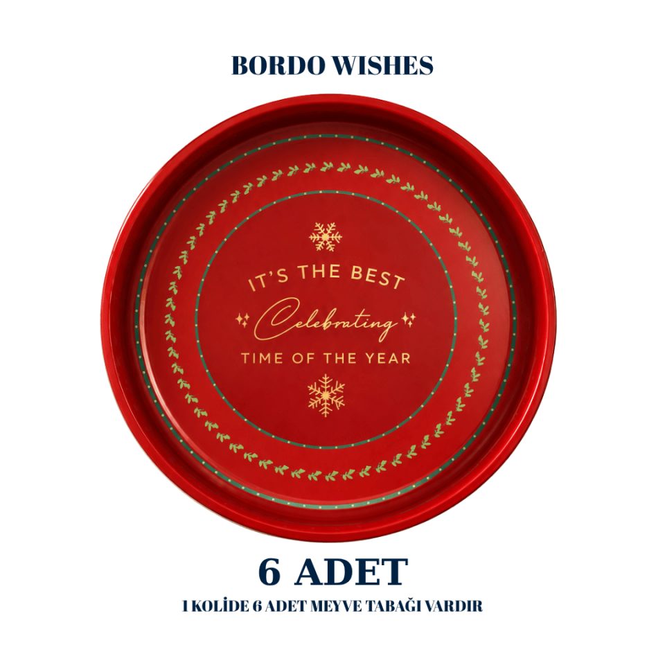 Sarkap Home 6 Adet Meyve Tabağı BordoWishes