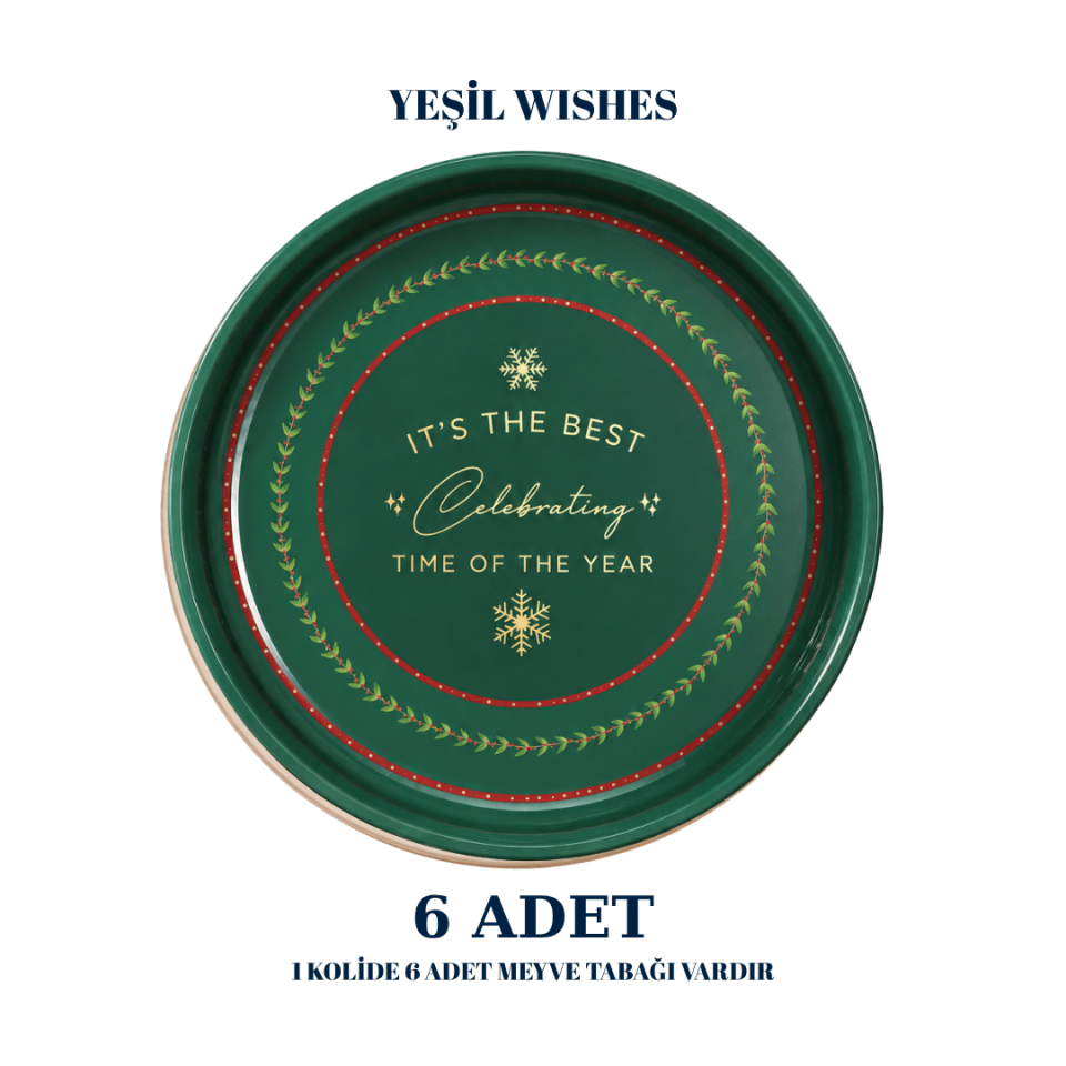 Sarkap Home 6 Adet Meyve Tabağı YeşilWishes