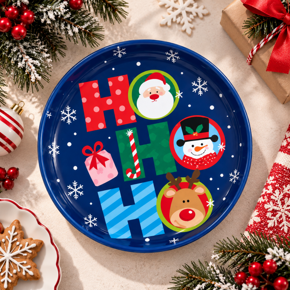Sarkap Home 6 Adet Meyve Tabağı WinterTimeLacivert