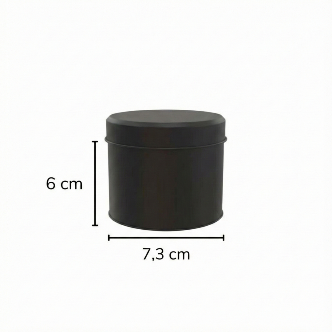 Sarkap 73x60 mm Metal Yuvarlak Kutu Mat Siyah