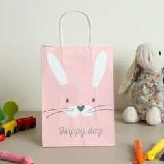 Sarkap Home 3'lü 19x26 Desenli Kraft Kağıdı Poşet Çanta Pembe
