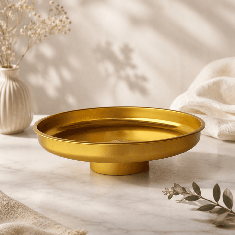 Sarkap Home 26 cm Ayaklı Sunumluk Gold