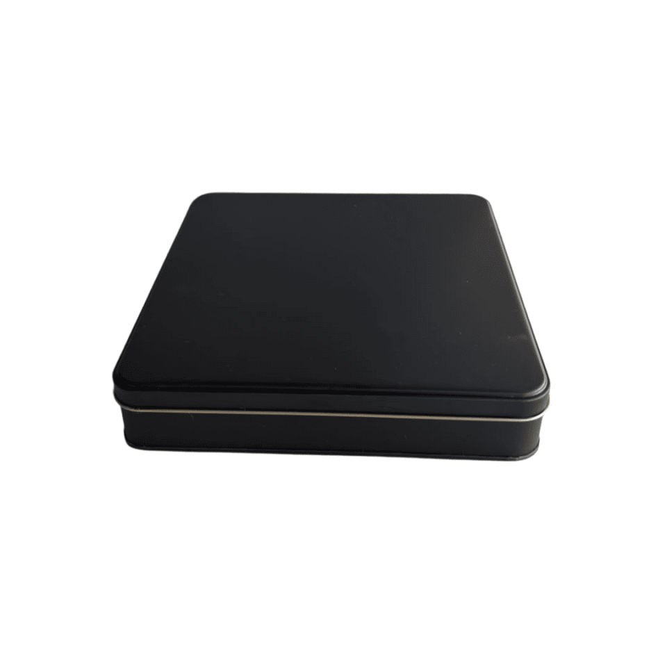 Sarkap 216x216x42 mm 40 Adet Kolili Metal Çikolata Kutusu  Mat Siyah