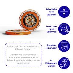 Sarkap 82 mm Bal Desenli Kavanoz Kapağı Premium Arı