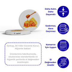 Sarkap 82 mm Bal Desenli Kavanoz Kapağı Petek
