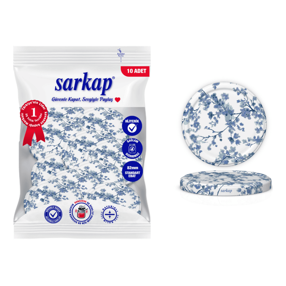 Hijyenik Paketli 10'lu 82 mm Kapak - Sakura SakuraMavi