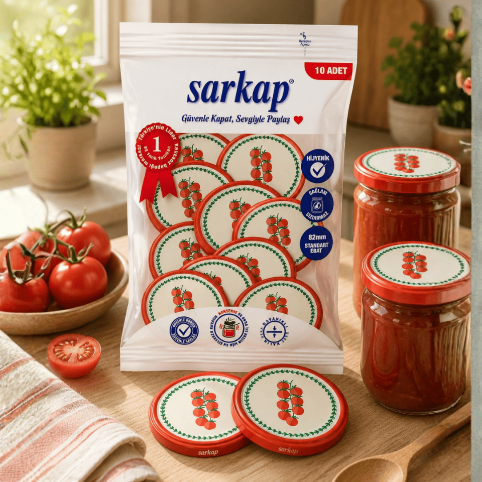 Hijyenik Paketli 10'lu 82 mm Kapak - Pop Art Sebze Seri