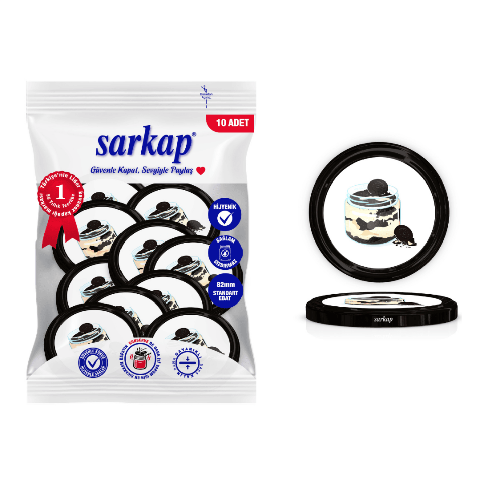 Hijyenik Paketli 10'lu 82 mm Kapak - Magnolia Seri Oreo