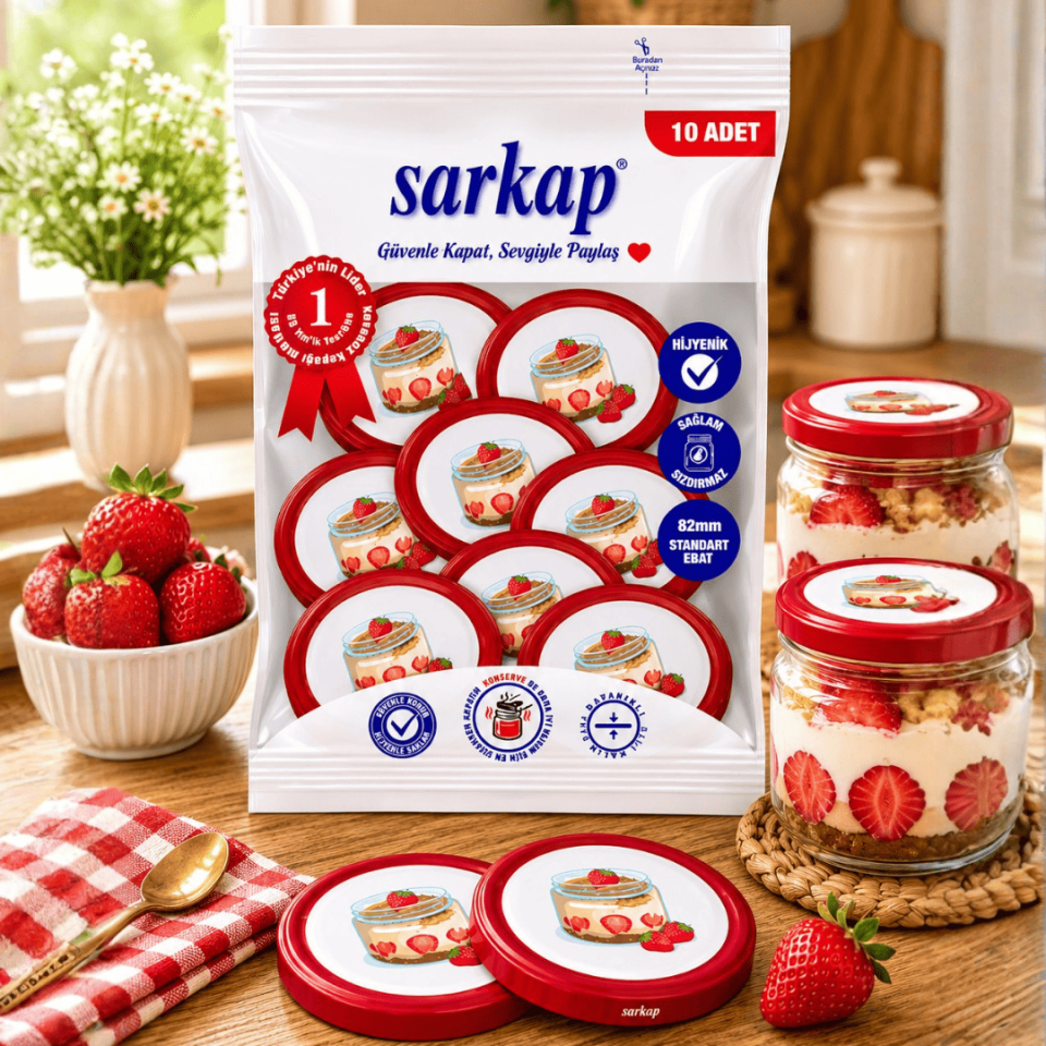 Hijyenik Paketli 10'lu 82 mm Kapak - Magnolia Seri Çilek
