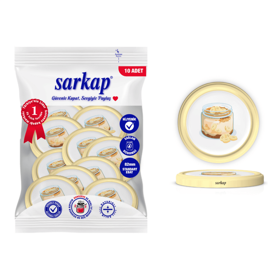 Hijyenik Paketli 10'lu 82 mm Kapak - Magnolia Seri Muz