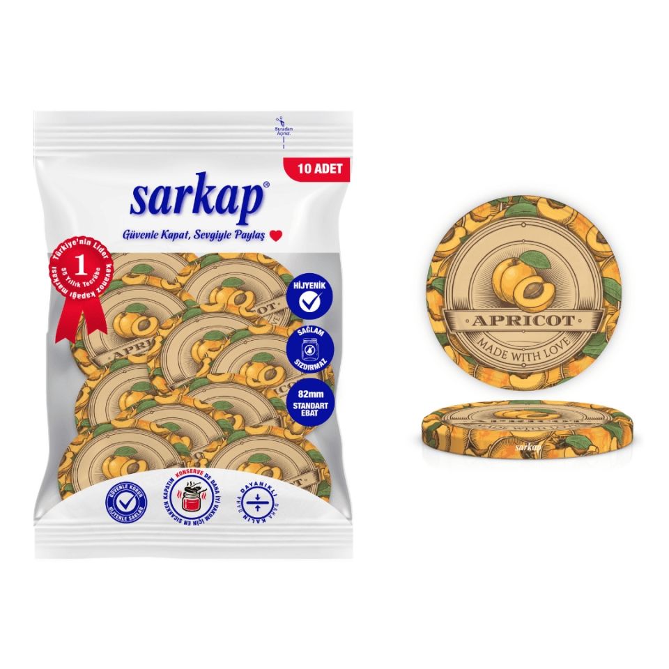 Hijyenik Paketli 10'lu 82 mm Kapak - Jams Apricot
