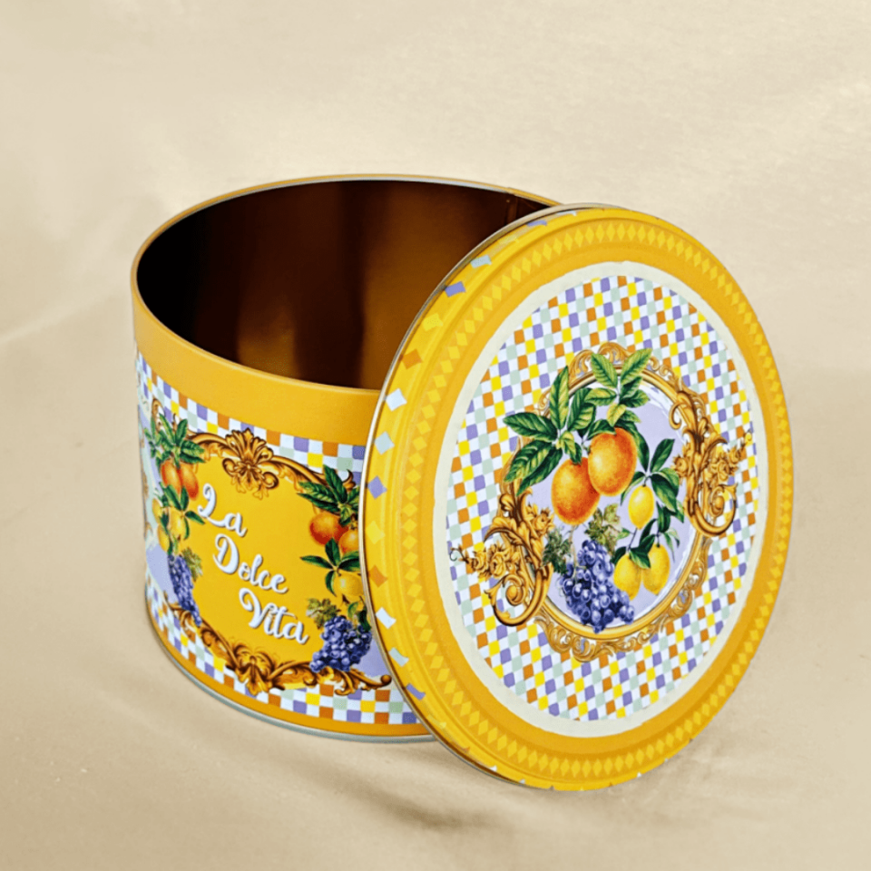 Lemon Design Dekoratif Metal Saklama Kutusu