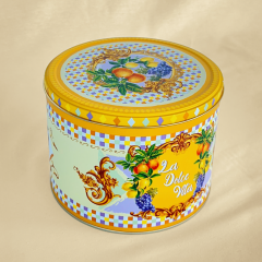 Lemon Design Dekoratif Metal Saklama Kutusu Sarı