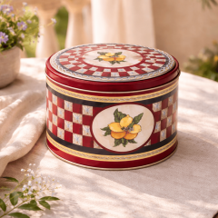 Lemon Design Dekoratif Metal Saklama Kutusu LemonDesignKırmızı