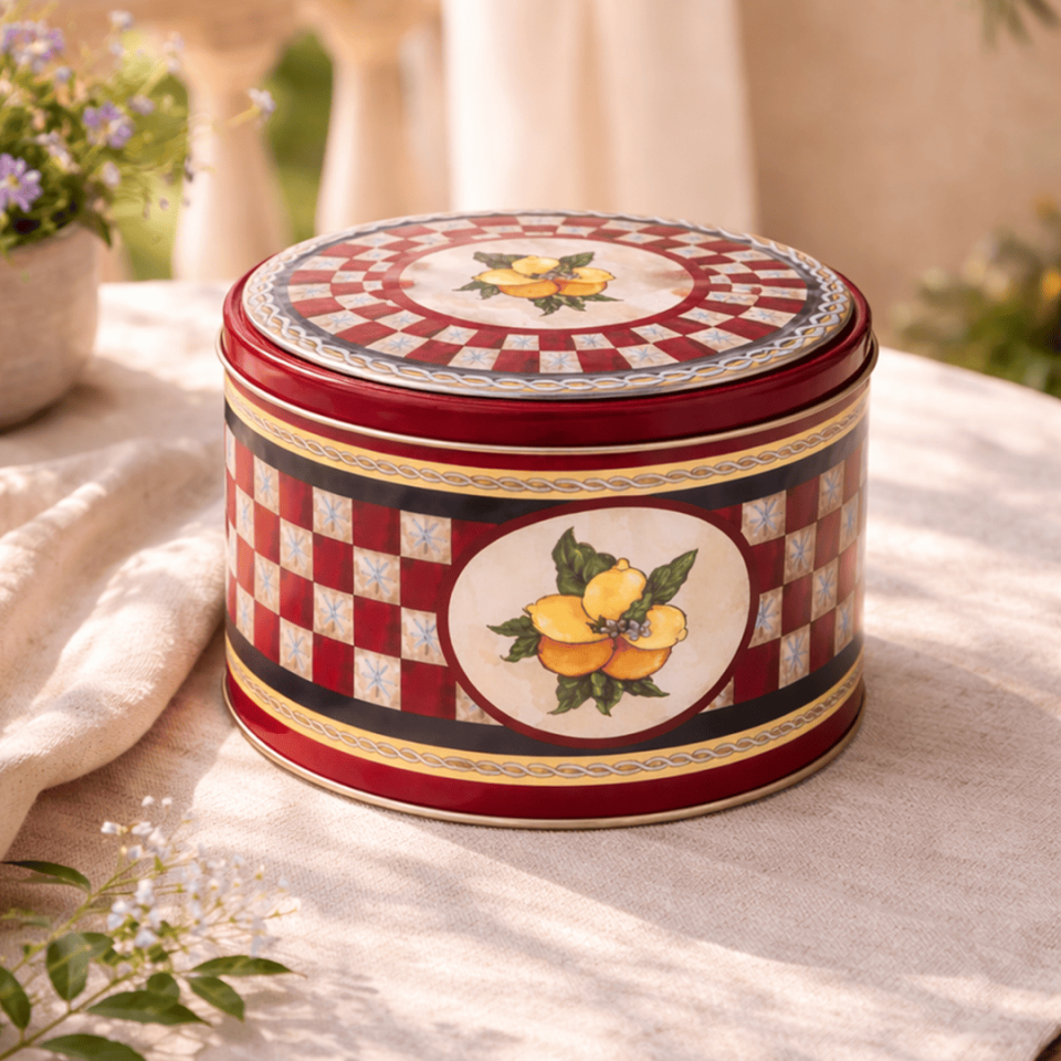 Lemon Design Dekoratif Metal Saklama Kutusu LemonDesignKırmızı