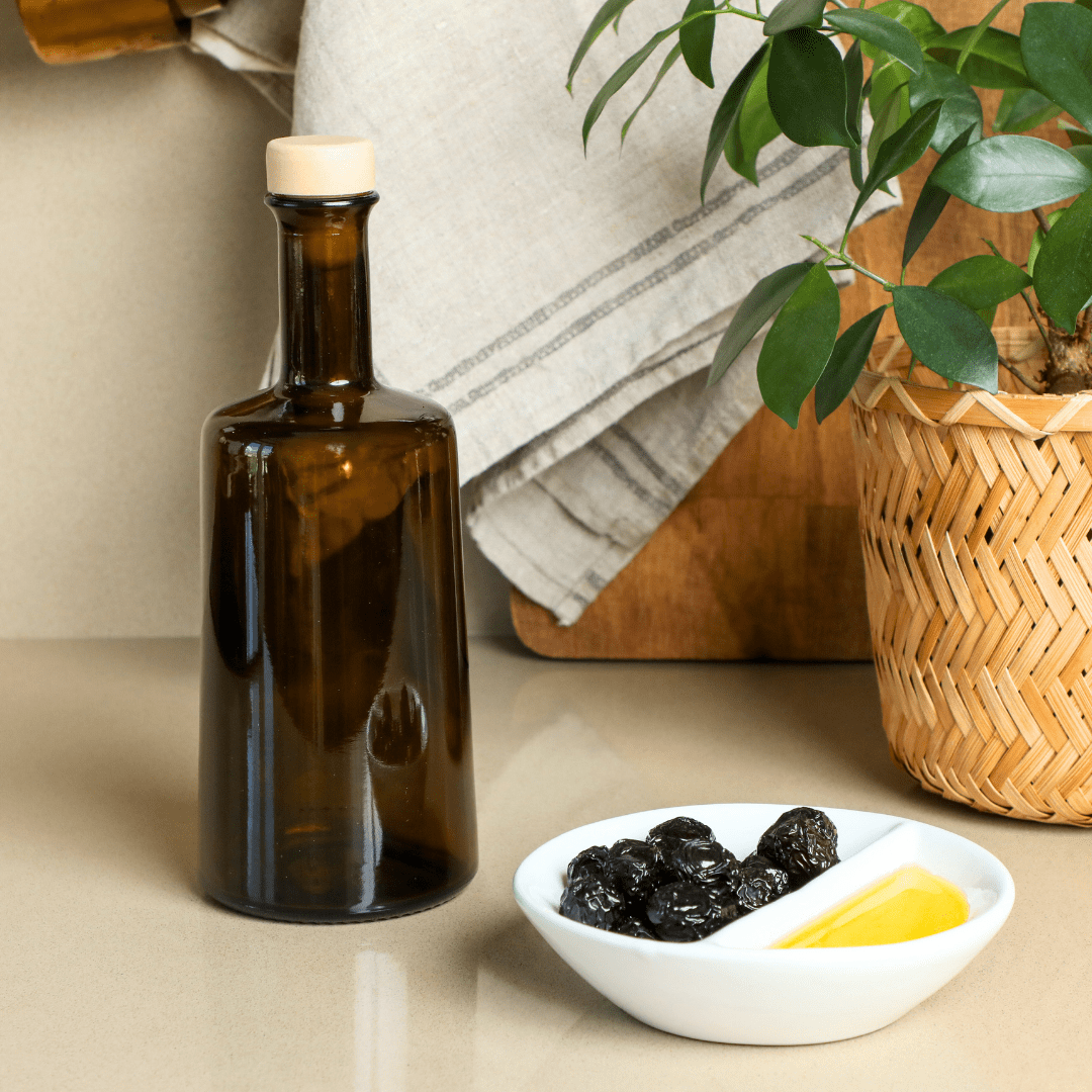 Sarkap 500 ml Odessa Kapaklı Cam Zeytinyağ Şişesi Yağdanlık