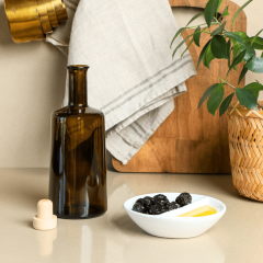 Sarkap 500 ml Odessa Kapaklı Cam Zeytinyağ Şişesi Yağdanlık