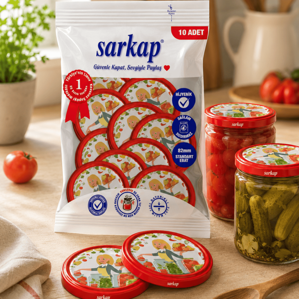 Hijyenik Paketli 10'lu 82 mm Kapak -  Domates Seri ŞefSarı