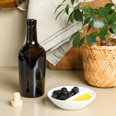 Sarkap 500 ml Reginetta Kapaklı Cam Zeytinyağ Şişesi Yağdanlık