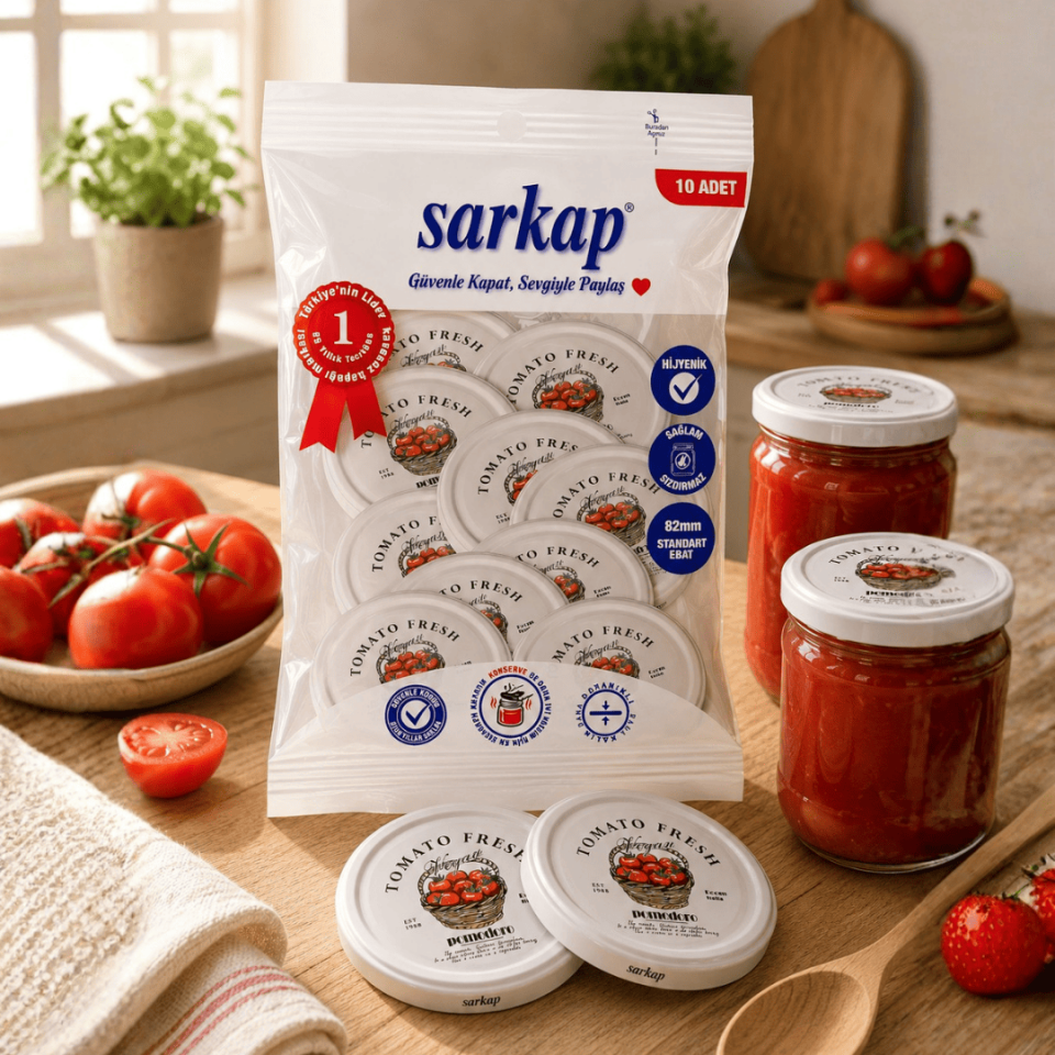 Hijyenik Paketli 10'lu 82 mm Kapak -  Domates Seri DomatesSepeti