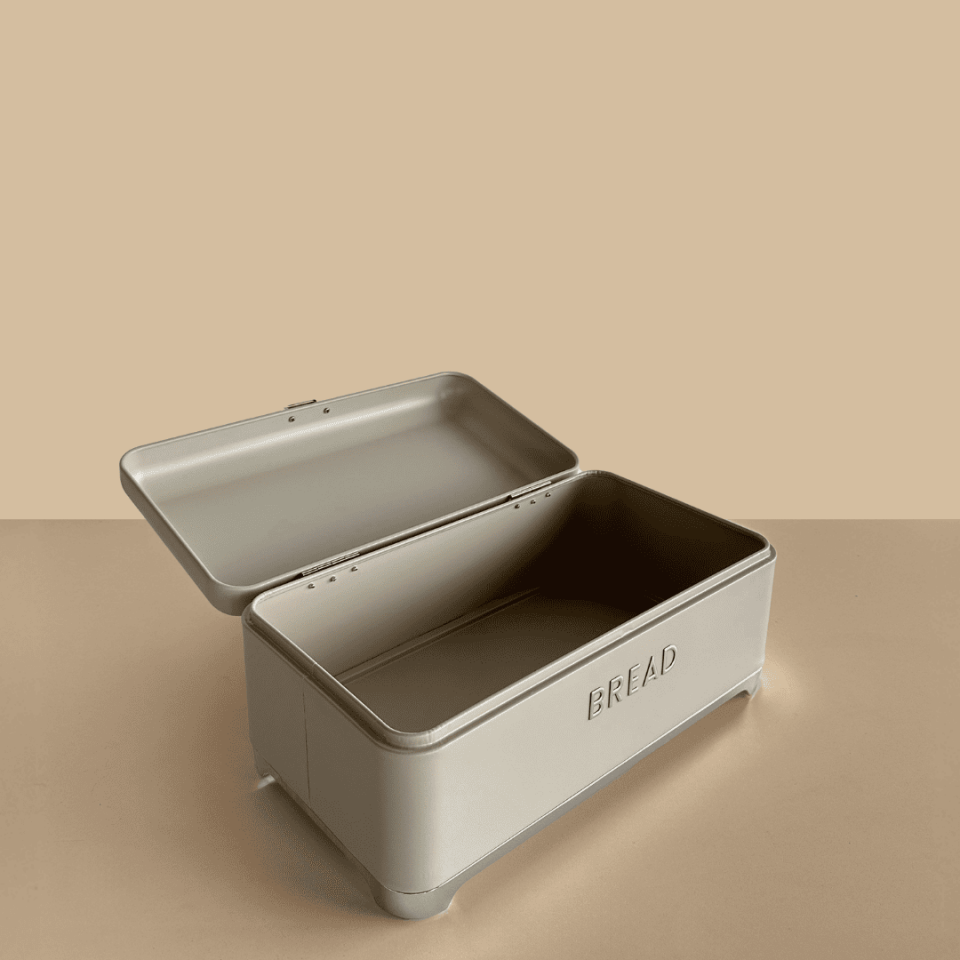 Sarkap Home 5,6 L Bread Galvaniz Metal Ekmek Kutusu 425x225x165 mm Füme