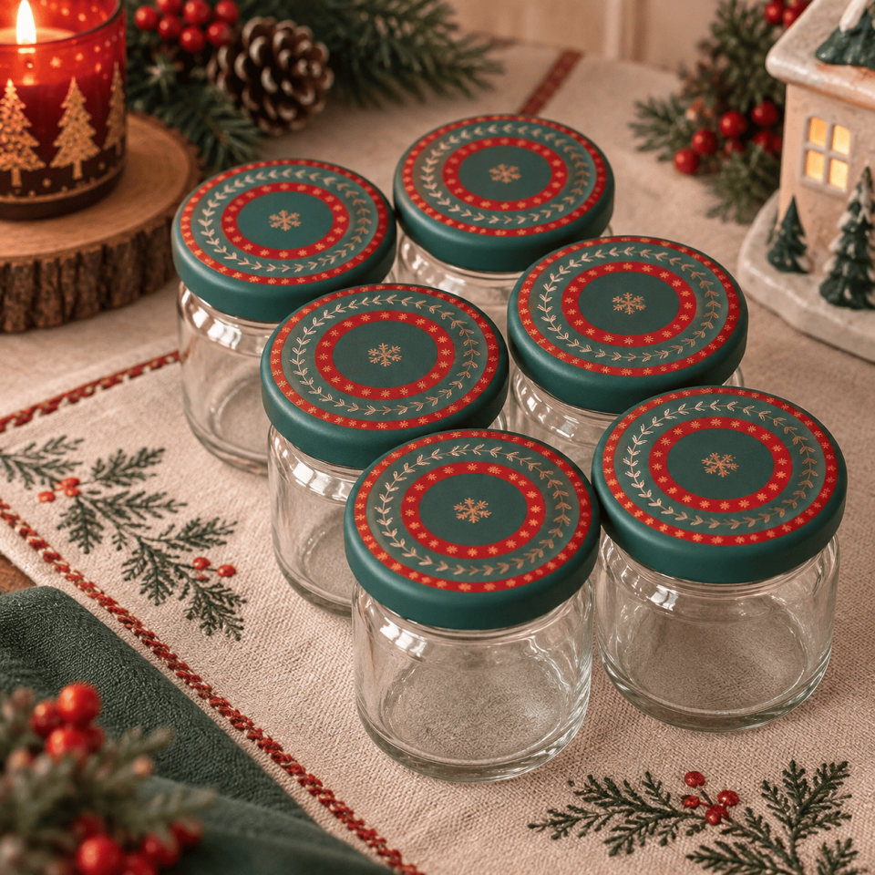 Sarkap Home 6'lı 40 ml Cam Kavanoz Seti YeşilWishes