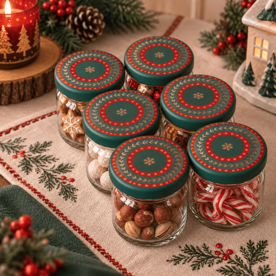 Sarkap Home 6'lı 40 ml Cam Kavanoz Seti YeşilWishes