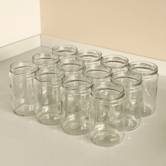 Sarkap Home 12'li 660 ml Kapaksız Cam Kavanoz