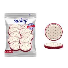 Hijyenik Paketli 10 Adet Kavanoz Kapağı Kalpli Desenler 82 mm Kırmızı Kalp Krem