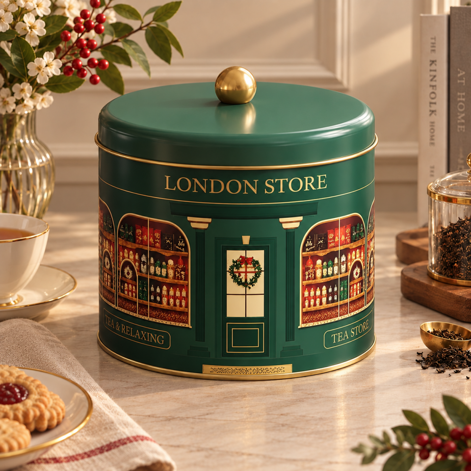 Sarkap Home 133x130 mm Kulplu Saklama Kutusu LondonStoreYeşil