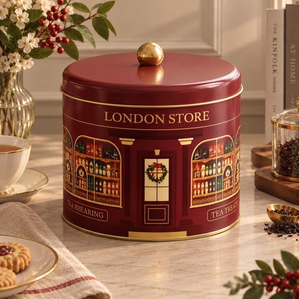 Sarkap Home 133x130 mm Kulplu Saklama Kutusu LondonStoreBordo
