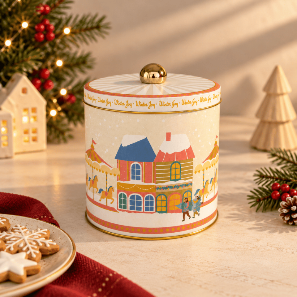 Sarkap Home 133x130 mm Kulplu Saklama Kutusu WinterJoy