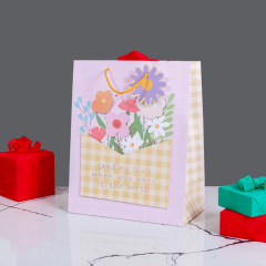 Sarkap Home Özel Tasarım Desenli Hediyelik Karton Çanta SarıSaksı