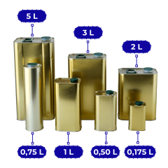 Sarkap 0,5 L (500 ml) Kapaklı Dekoratif Zeytinyağı Tenekesi Gold - Pratik Kapaklı