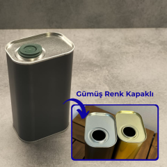 Sarkap 0,5 L (500 ml) Kapaklı Dekoratif Zeytinyağı Tenekesi Mat Siyah - Pratik Kapaklı