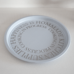 Sarkap Home 34 cm Metal Tepsi Beyaz