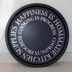 Sarkap Home 34 cm Metal Tepsi Siyah