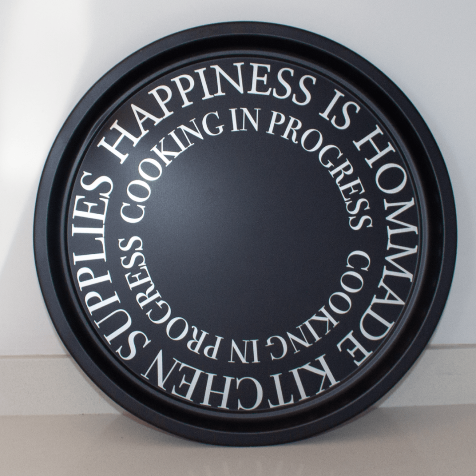 Sarkap Home 34 cm Metal Tepsi Siyah