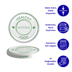 Hijyenik Paketli 10 Adet Kavanoz Kapağı 82 mm Healthy Natural Food