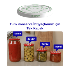Hijyenik Paketli 10 Adet Kavanoz Kapağı 82 mm Healthy Natural Food