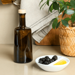 Sarkap 500 ml Odessa 19 Adet Kolili Kapaklı Cam Zeytinyağ Şişesi Yağdanlık