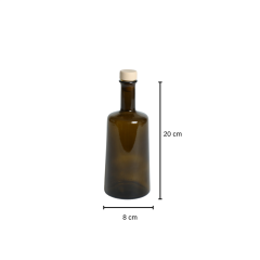 Sarkap 500 ml Odessa 19 Adet Kolili Kapaklı Cam Zeytinyağ Şişesi Yağdanlık