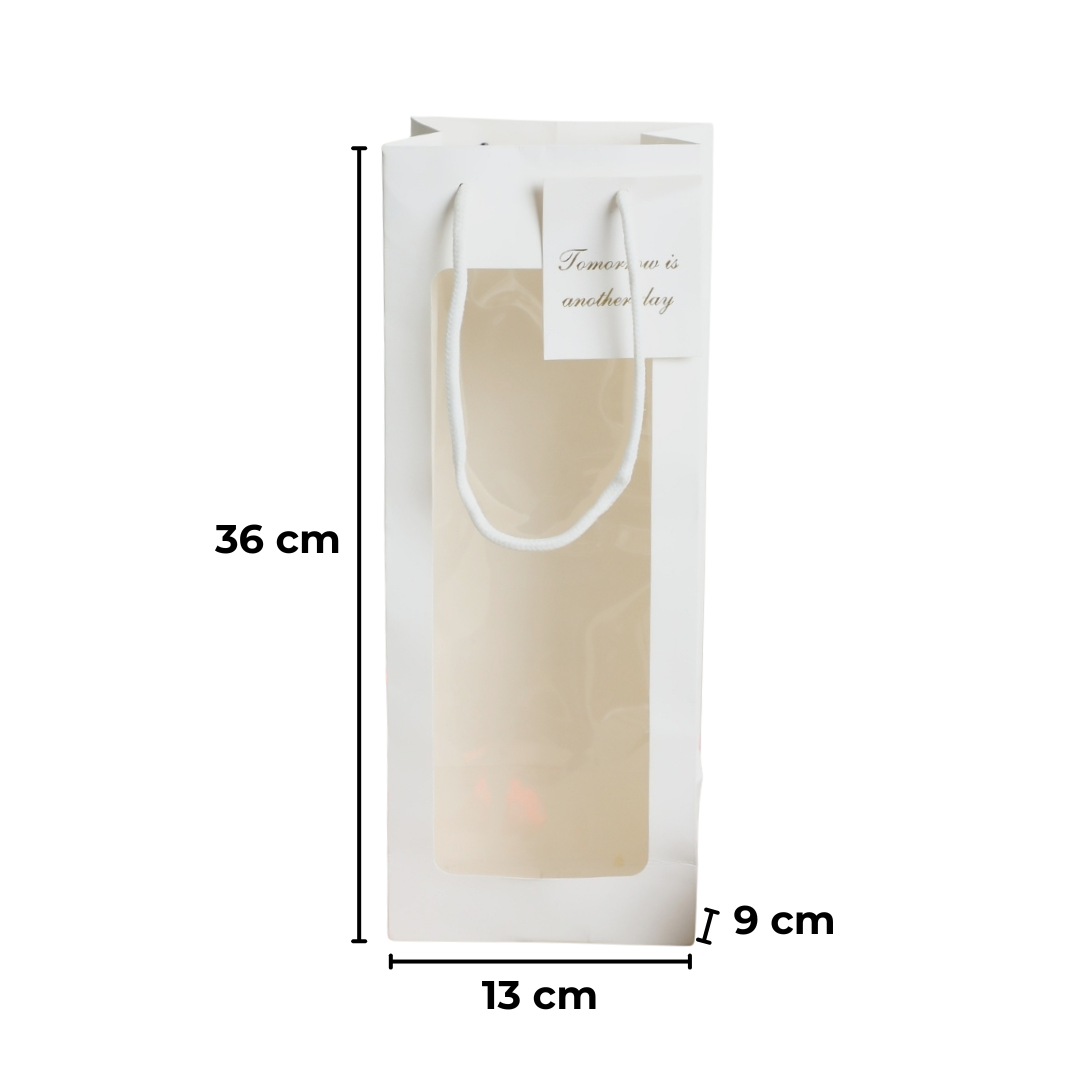 Sarkap Pencereli Hediyelik Karton Çanta 13x36x9 cm