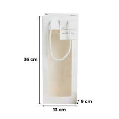 Sarkap Pencereli Hediyelik Karton Çanta 13x36x9 cm