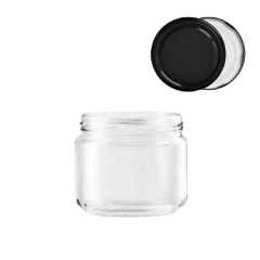 Sarkap 300 ml Mat Siyah Kapaklı Baharatlık Kavanoz