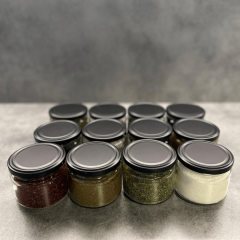 Sarkap 300 ml Mat Siyah Kapaklı Baharatlık Kavanoz