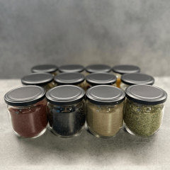 Sarkap 425 ml Mat Siyah Kapaklı Baharatlık Kavanoz