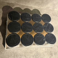 Sarkap 425 ml Mat Siyah Kapaklı Baharatlık Kavanoz