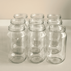Sarkap Home 9'lu 1000 ml Kapaksız Cam Kavanoz