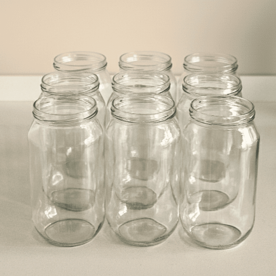 Sarkap Home 9'lu 1000 ml Kapaksız Cam Kavanoz